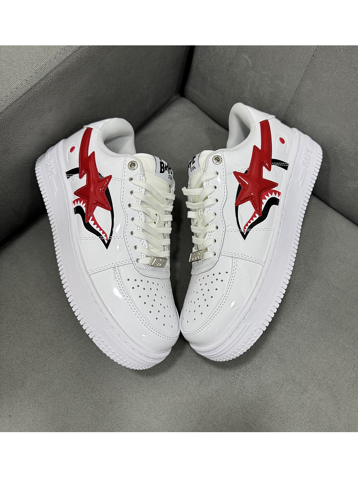 Bape Sta Charol White Red 1