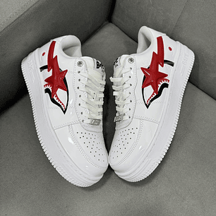 Bape Sta Charol White Red