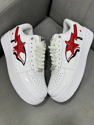Bape Sta Charol White Red
