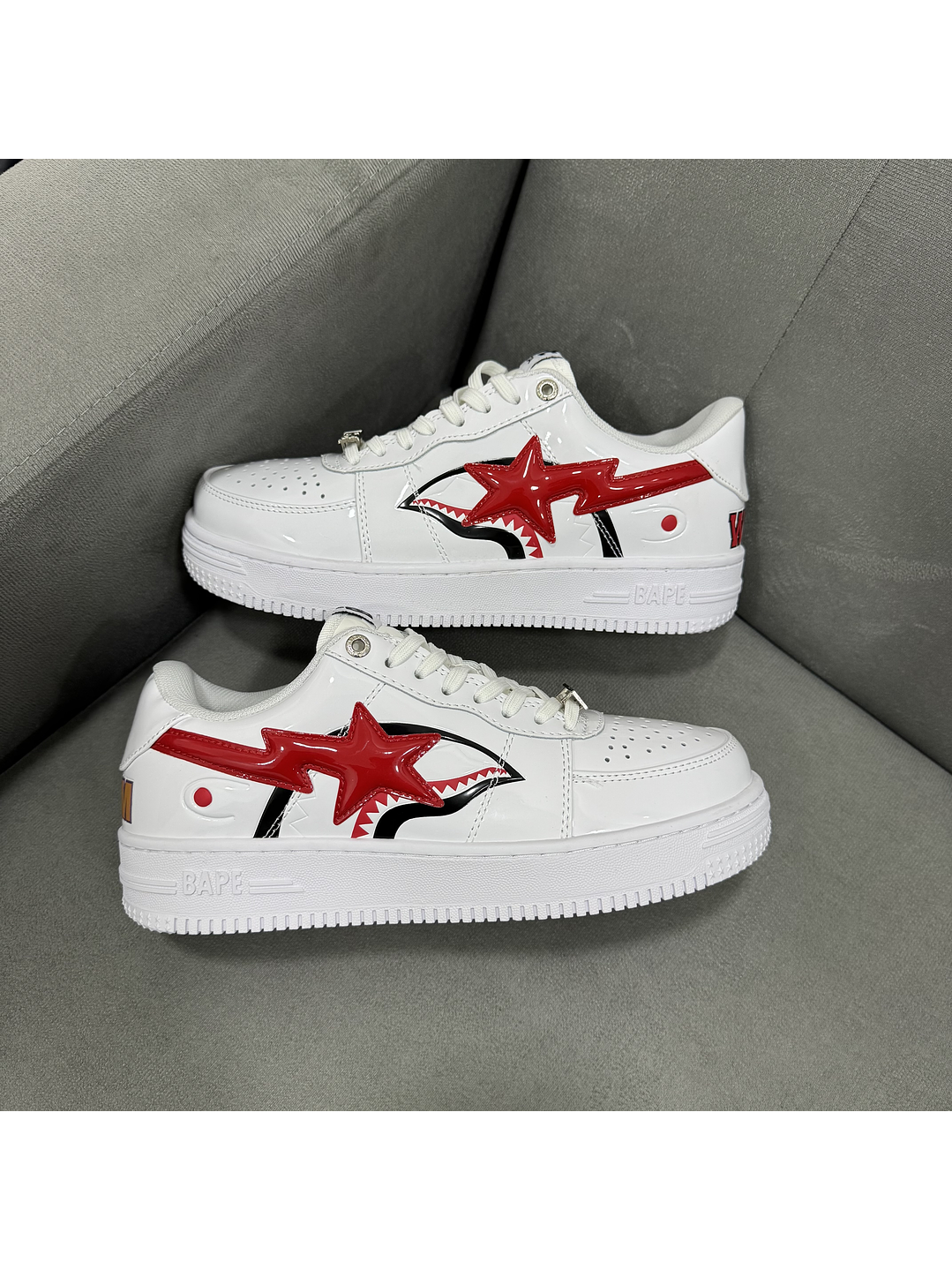 Bape Sta Charol White Red 2