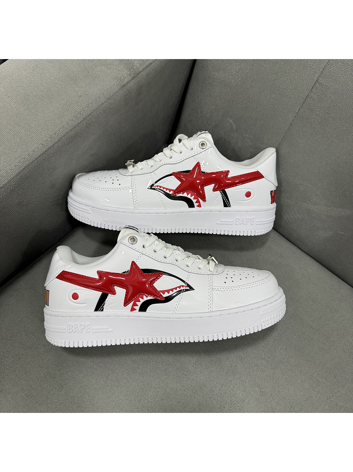 Bape Sta Charol White Red 2