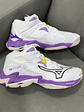 Mizuno Wave Z8 White Purple - Miniatura 4