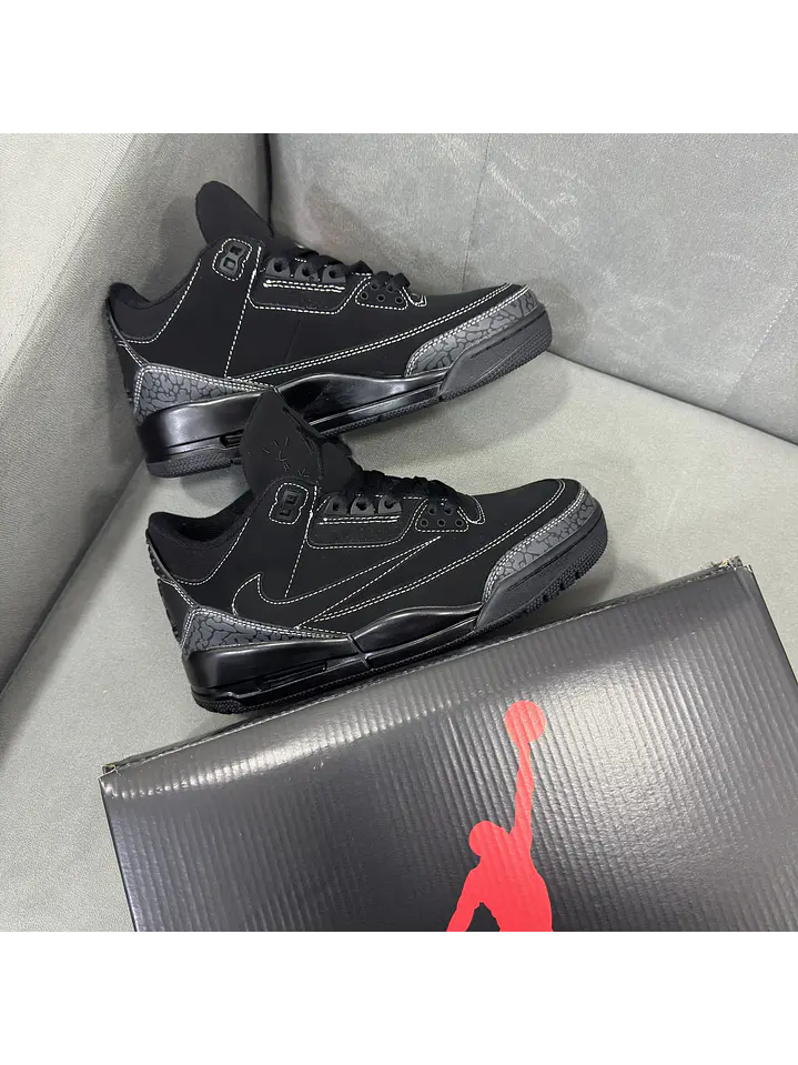 Jordan Retro 3 Travis Scoot Black  2