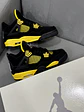 Jordan Retro 4 THUNDER Yellow Black  - Miniatura 1