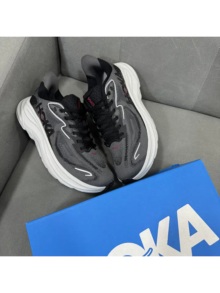 Hoka Clifton 10 Black Grey  3