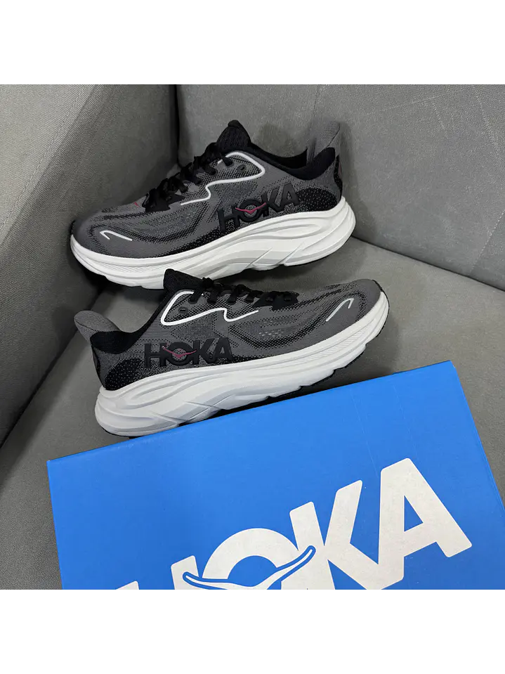 Hoka Clifton 10 Black Grey  1