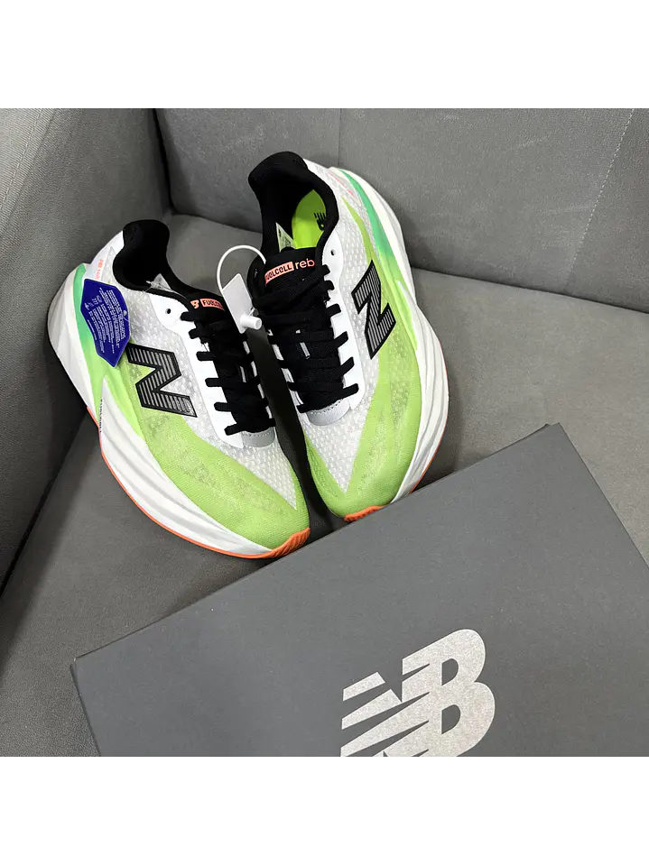 New Balance Rebel V5 White Green  4