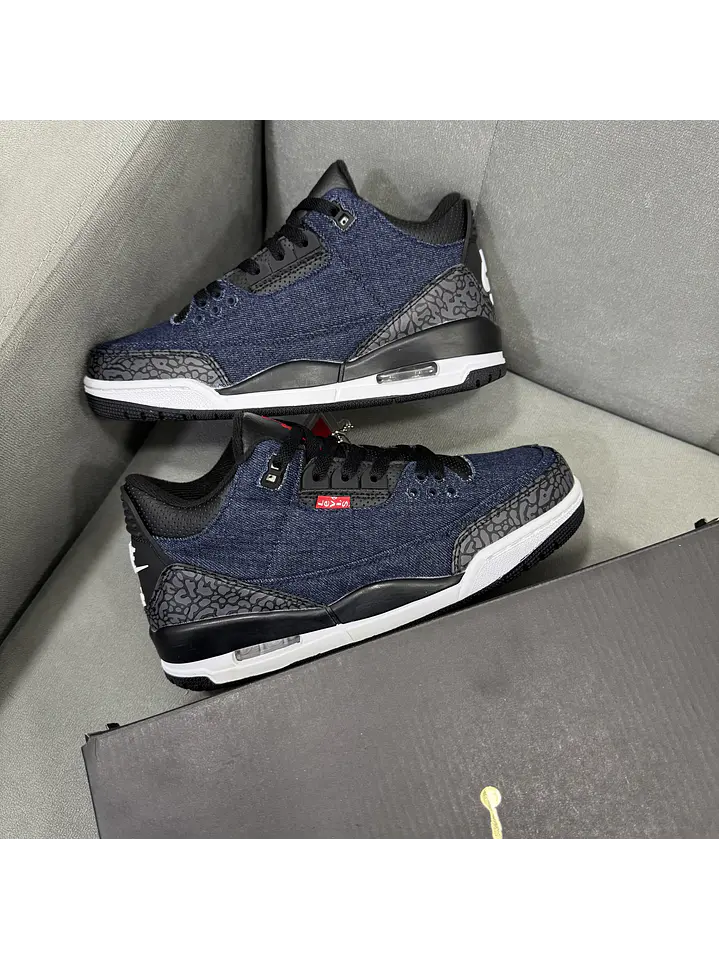 Jordan Retro 3 X Levis Blue  1