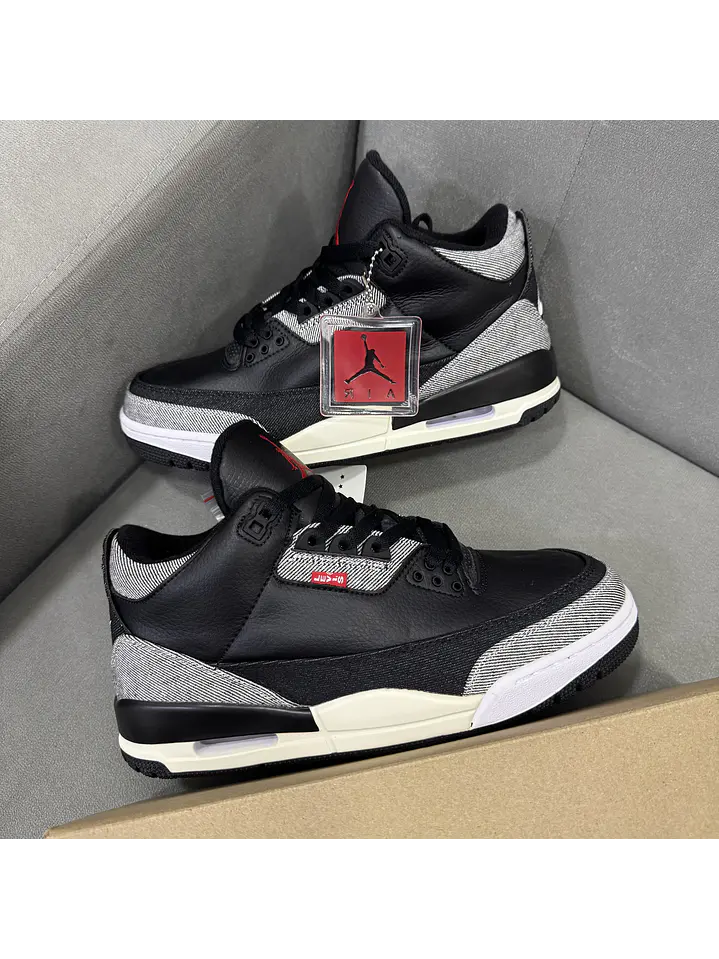 Jordan Retro 3 Levis Black  1