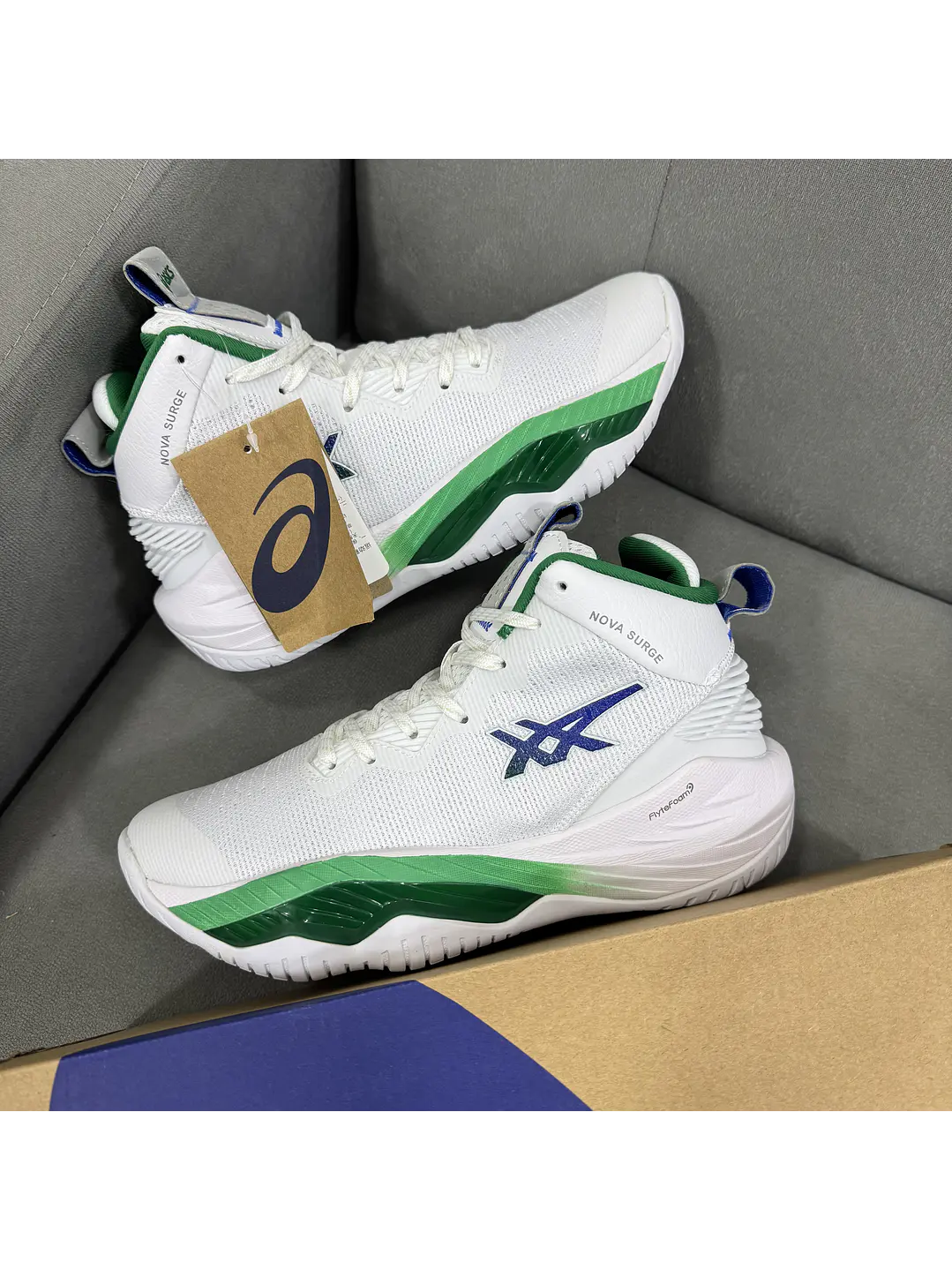 Asics Nova Surge 2 White Green 1
