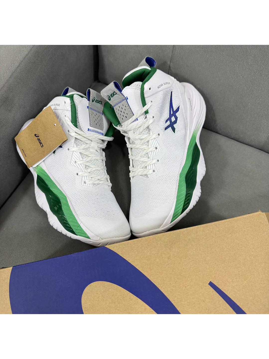 Asics Nova Surge 2 White Green 4
