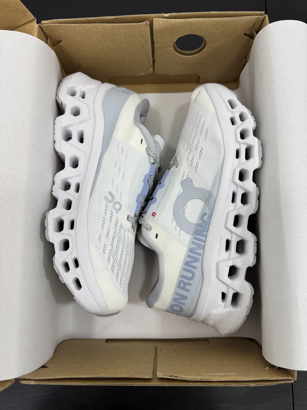 On Cloudmonster 3 White Blue  1