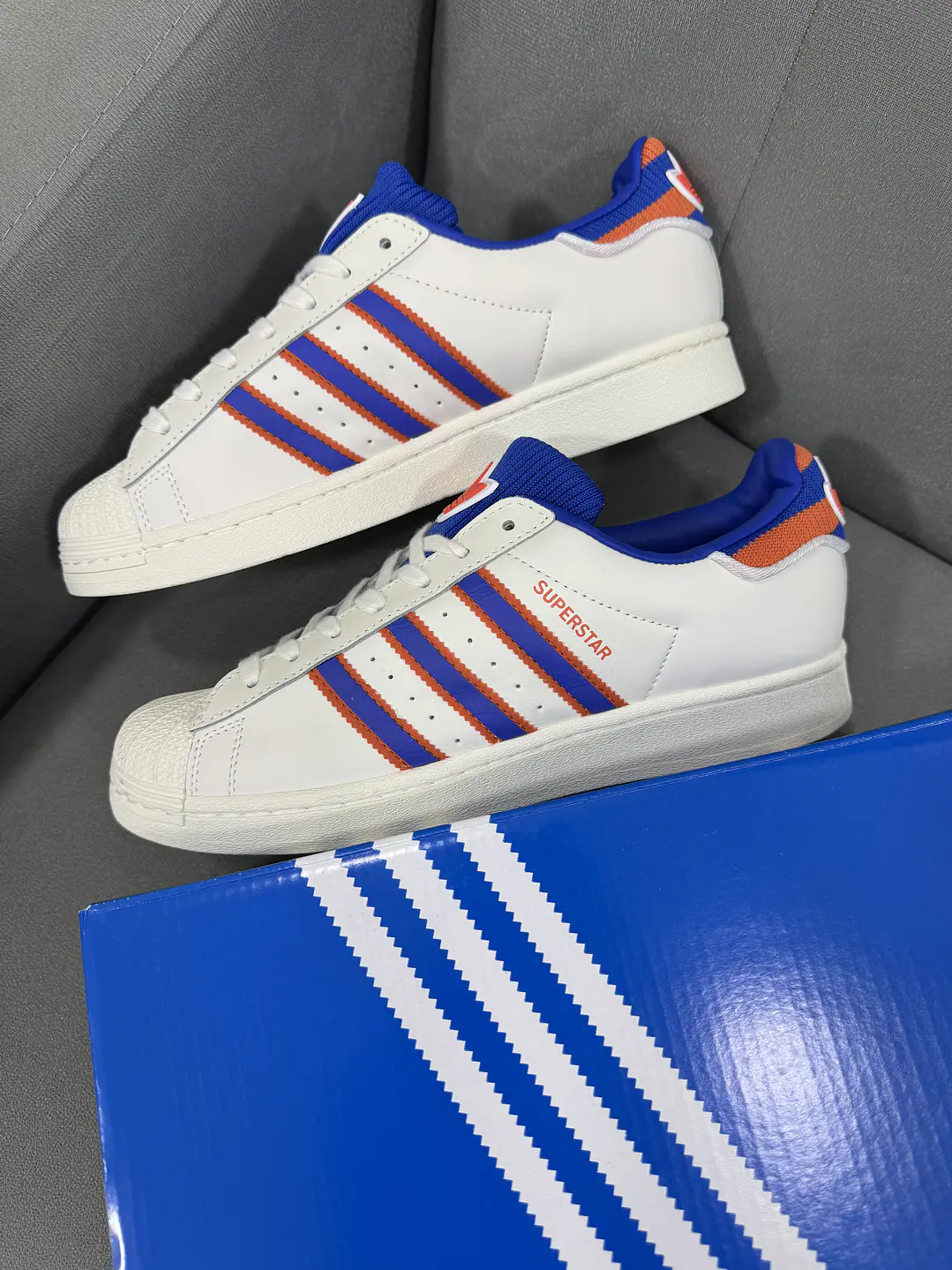 Adidas Superstar Beige Orange  3