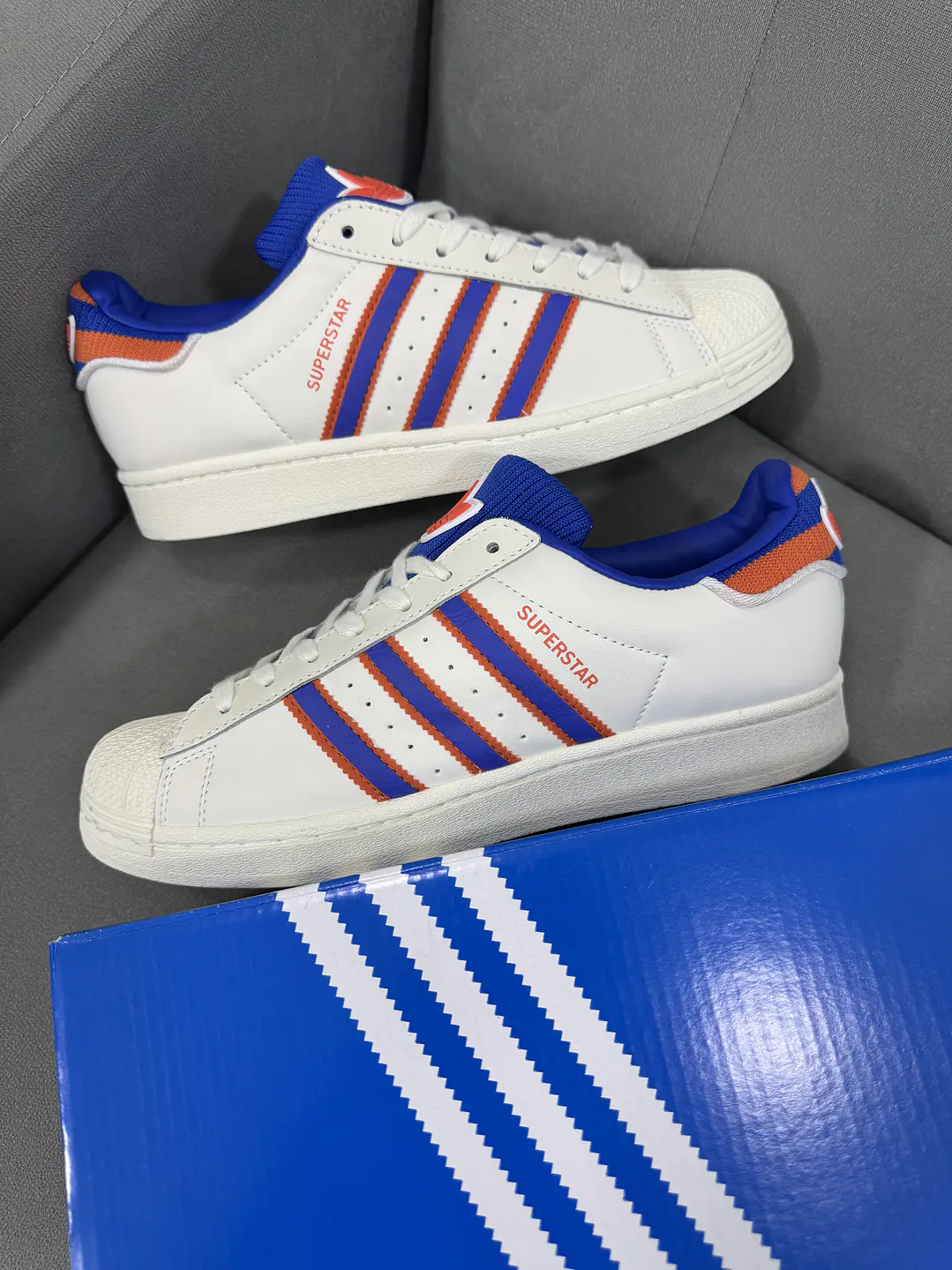 Adidas Superstar Beige Orange  1