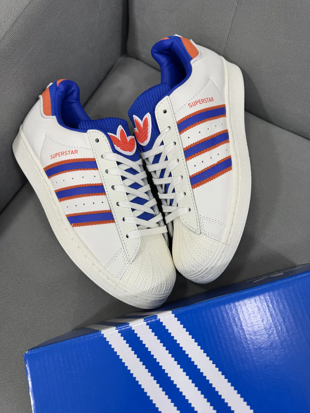Adidas Superstar Beige Orange  4