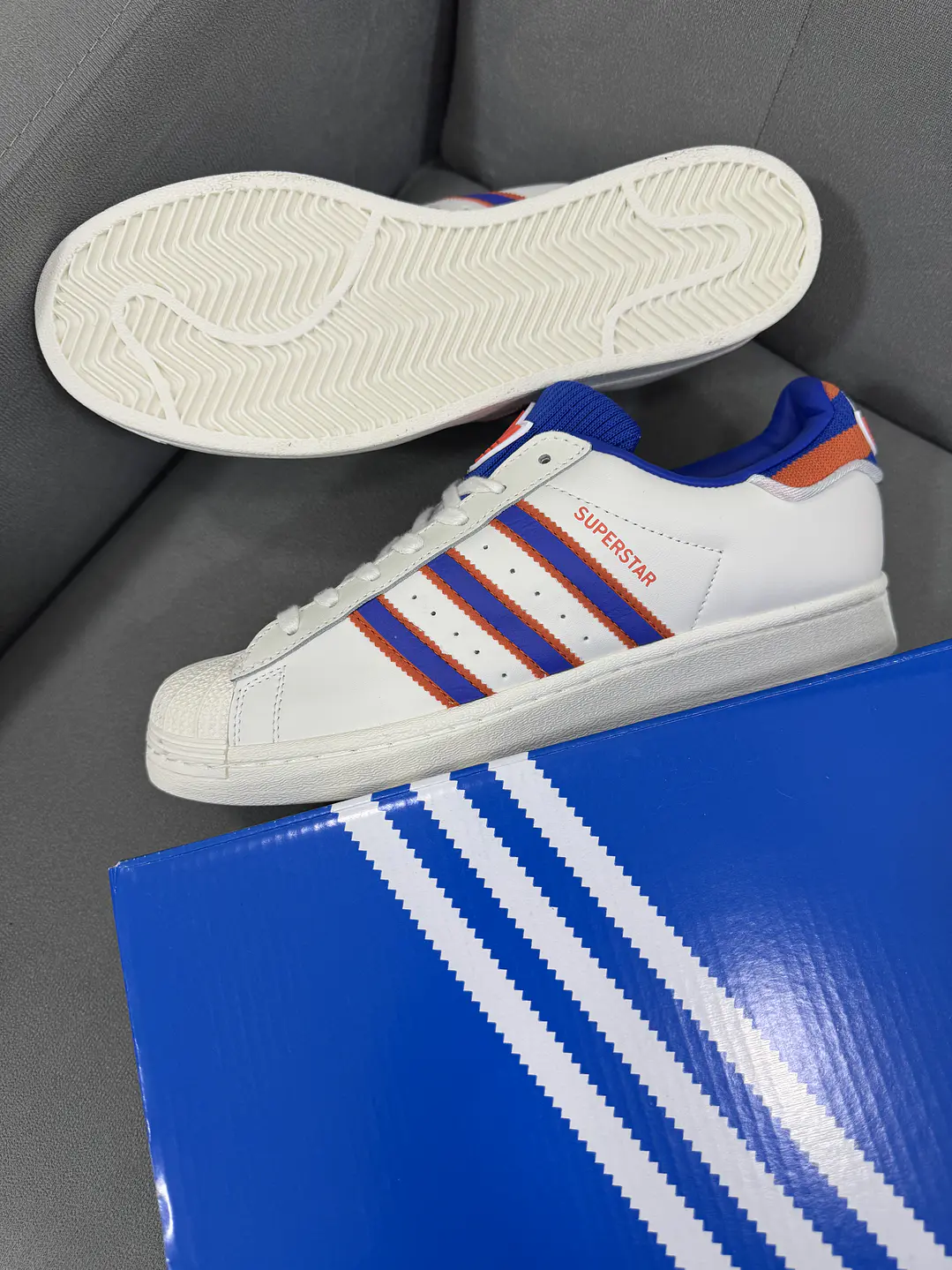 Adidas Superstar Beige Orange  2