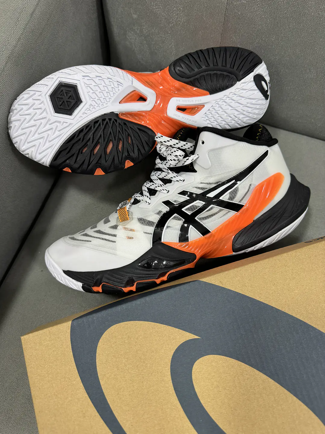 Asics Metarise 1 Blanco Naranja  3