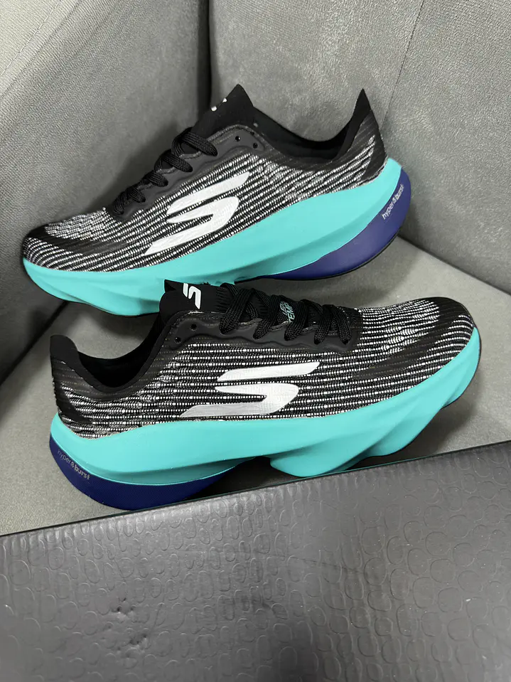 Skechers Hyper Burst Ice Negro Azul 1