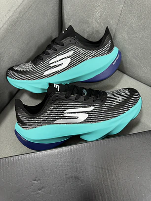Skechers Hyper Burst Ice Negro Azul