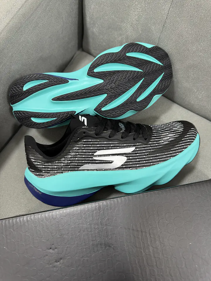 Skechers Hyper Burst Ice Negro Azul 3