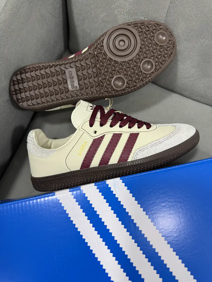 Adidas Samba Wonder White/Maroon 3