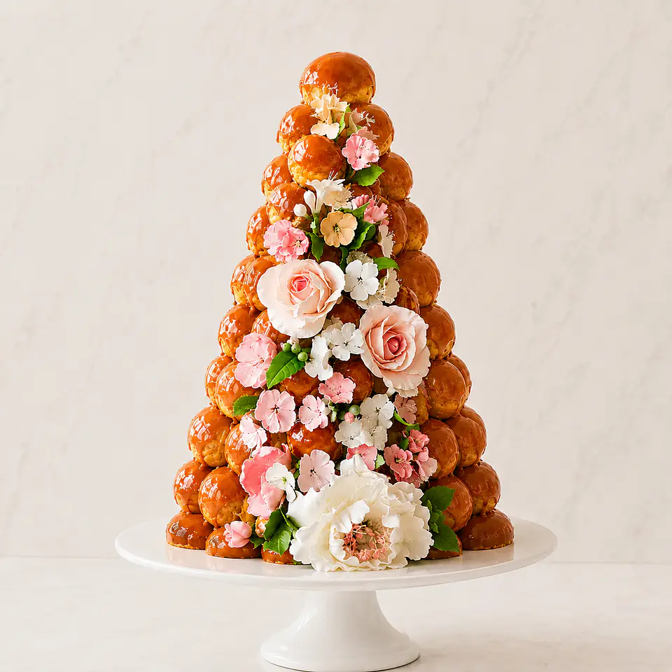 Croquembouche con Flores | Torre de Profiteroles 1