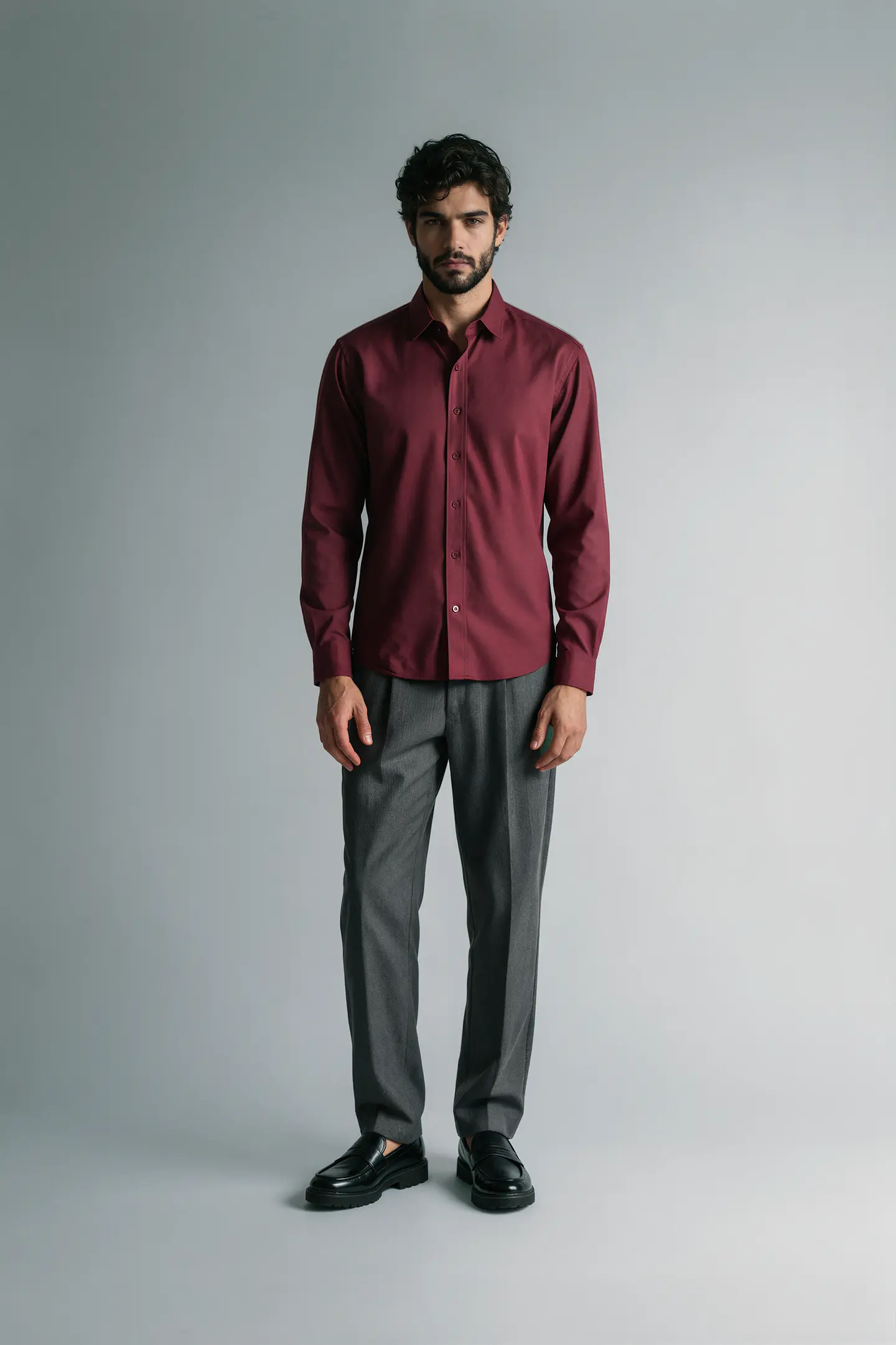 Camisa Cuello Italiano Hombre 6