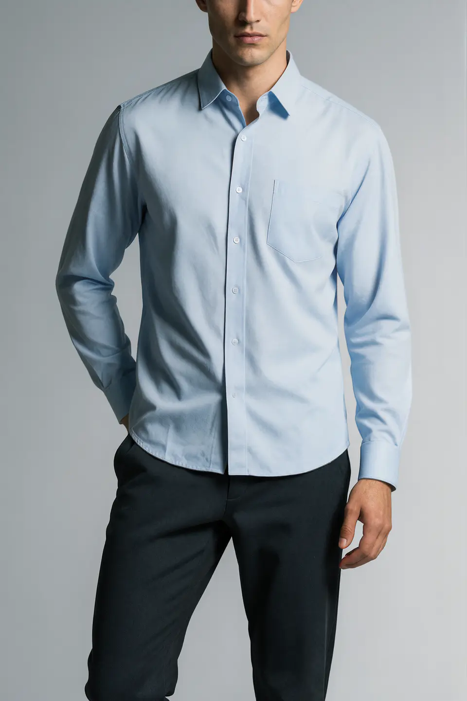 Camisa Cuello Italiano Hombre 10