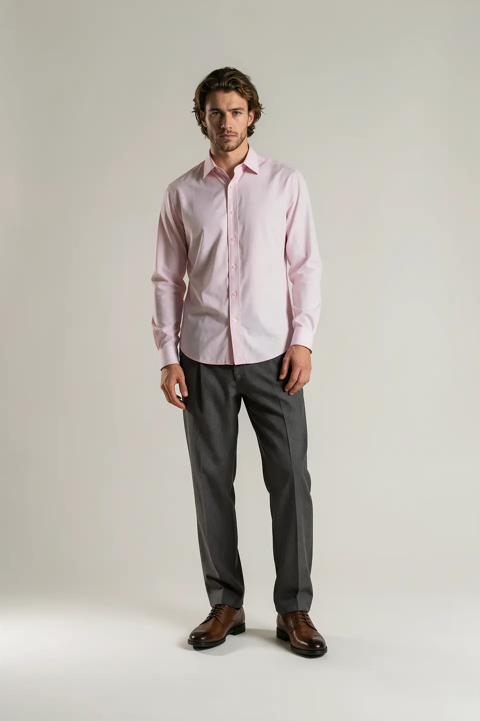 Camisa Cuello Italiano Hombre 15