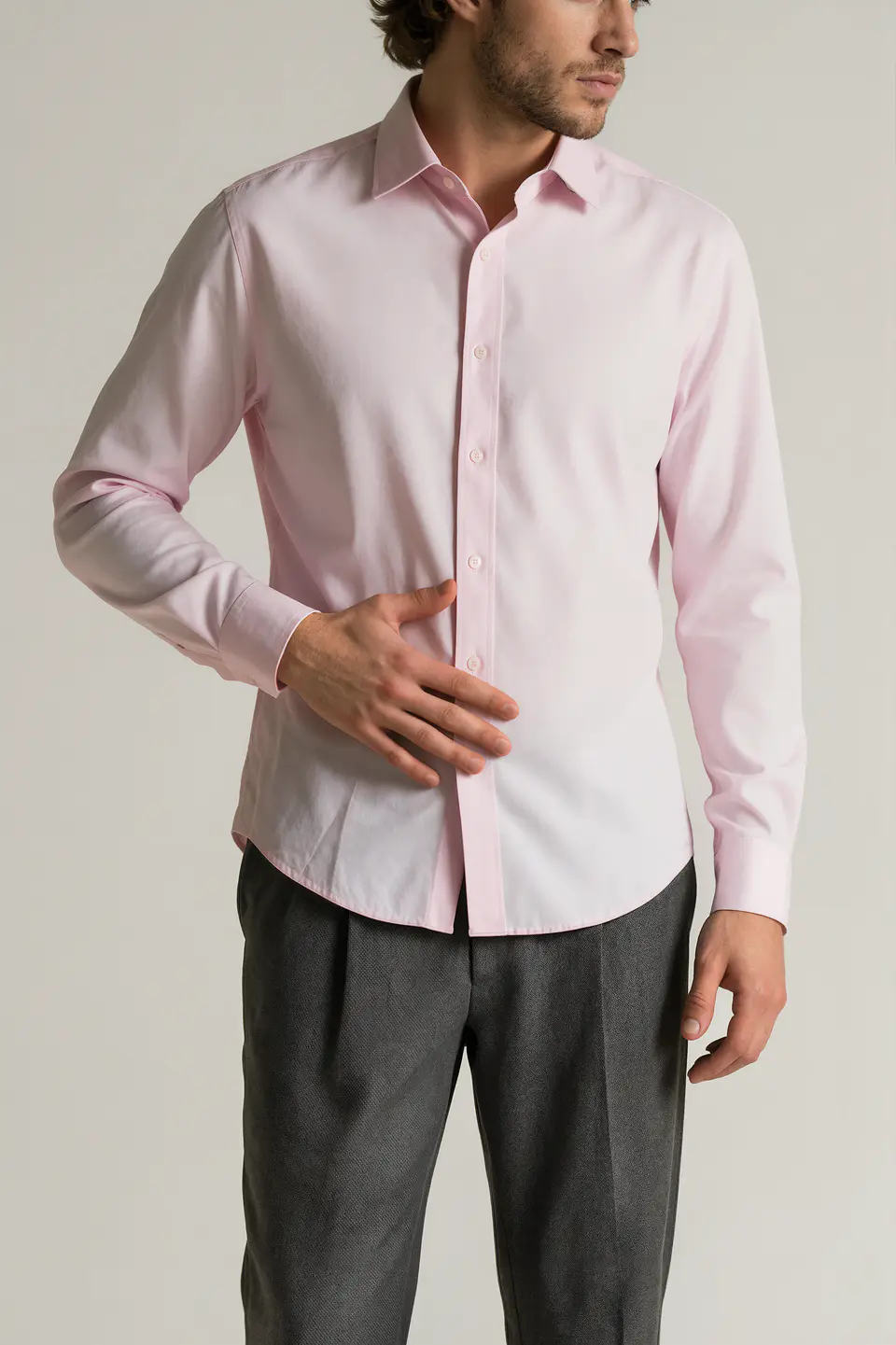 Camisa Cuello Italiano Hombre 13