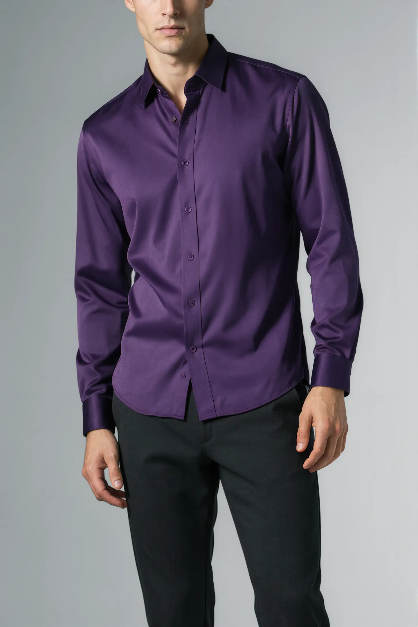 Camisa Cuello Italiano Hombre 16