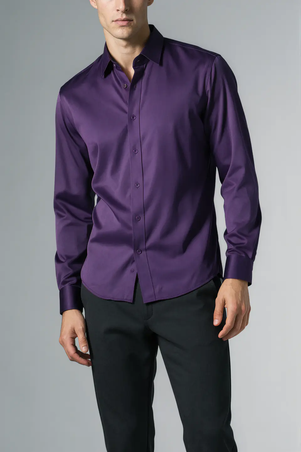 Camisa Cuello Italiano Hombre 16