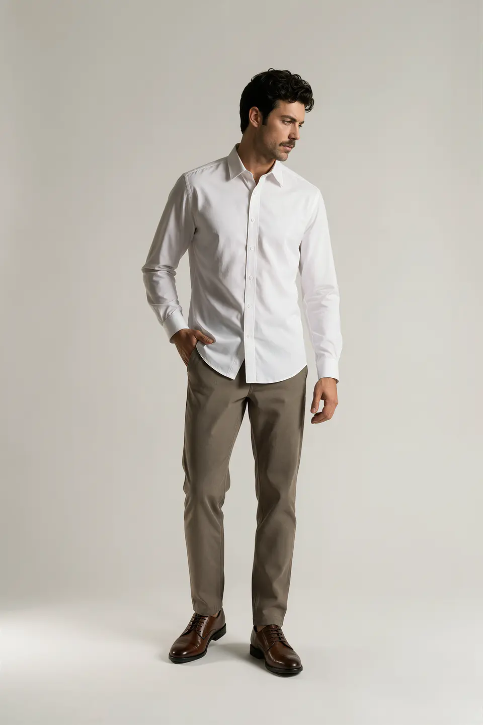 Camisa Cuello Italiano Hombre 9