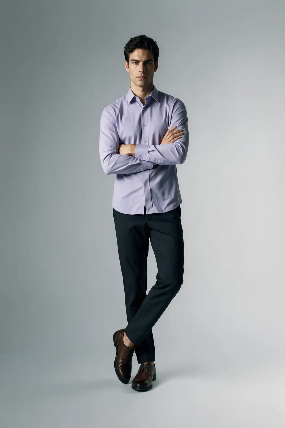 Camisa Cuello Italiano Hombre 21