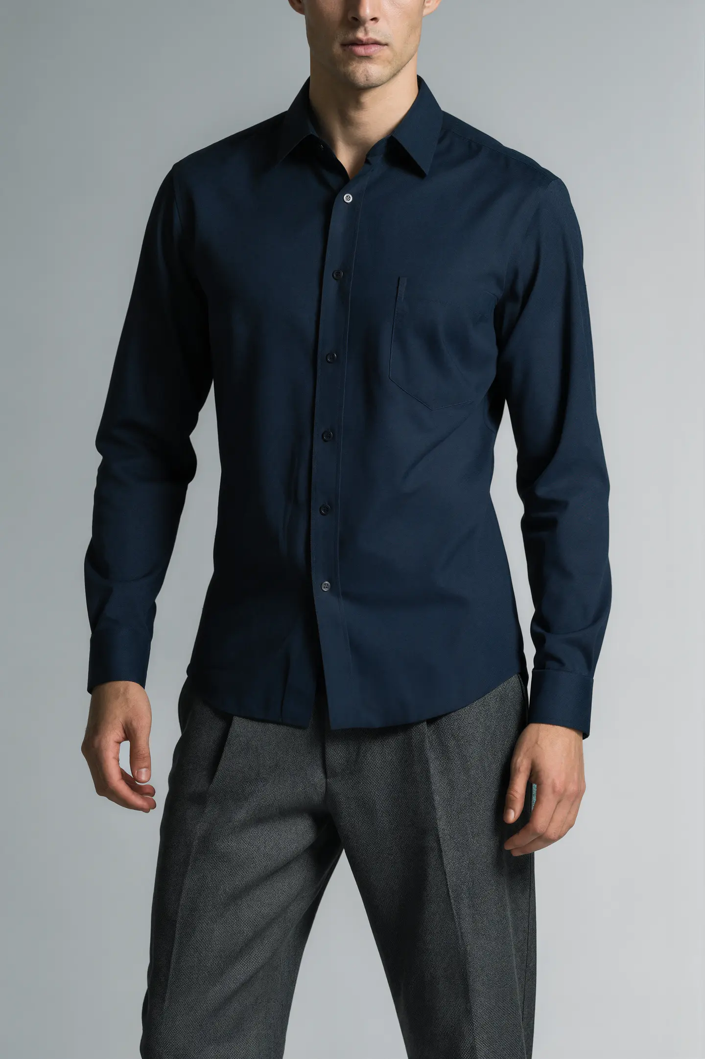 Camisa Cuello Italiano Hombre 25