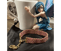 Pulsera ZigZag rosa y dorado ajustable