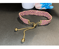 Pulsera ZigZag rosa y dorado ajustable