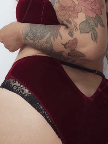 Conjunto terciopelo rojo 