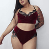 Conjunto terciopelo rojo  1