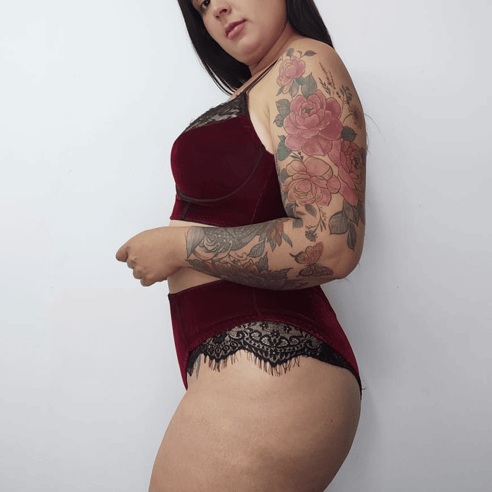 Conjunto terciopelo rojo  3