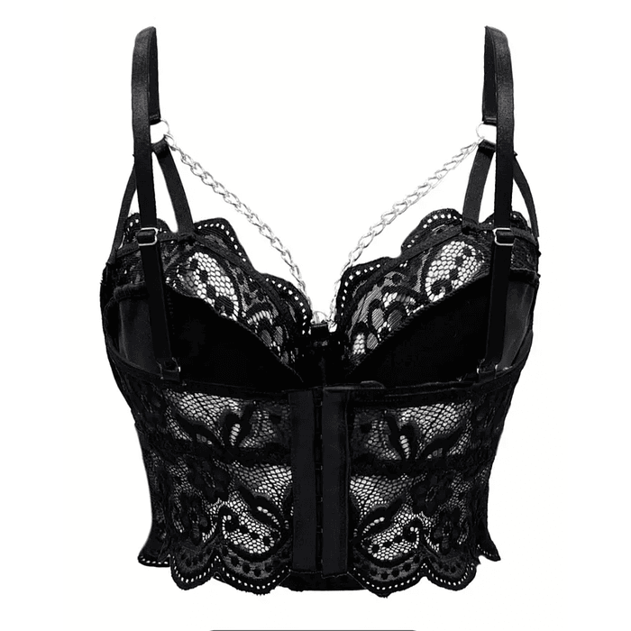 Bustier Ecocuero negro  2