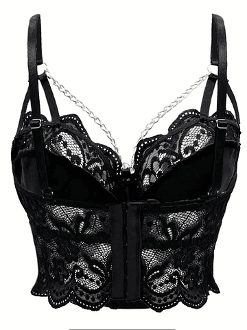 Bustier Ecocuero negro 