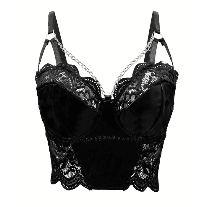 Bustier Ecocuero negro  3