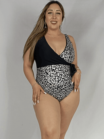 Traje de baño Print metalizado 