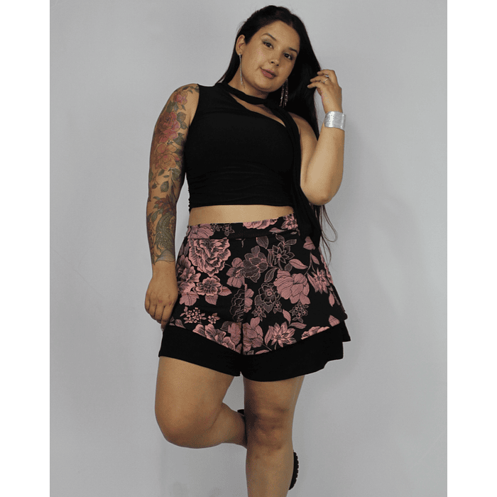 Short Diversa negro rosa 1