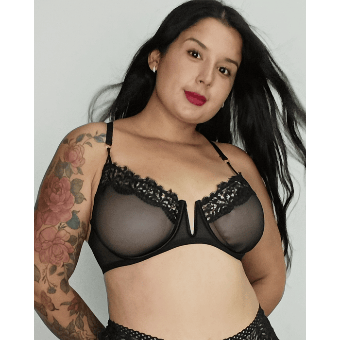 Sosten transparencia en V  1