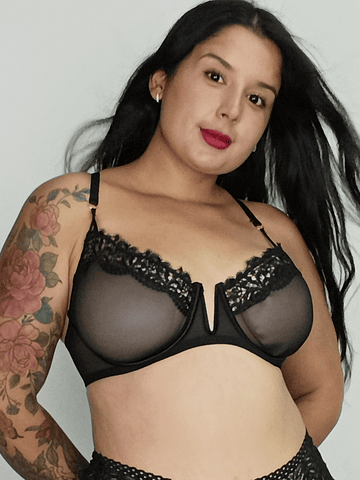 Sosten transparencia en V 