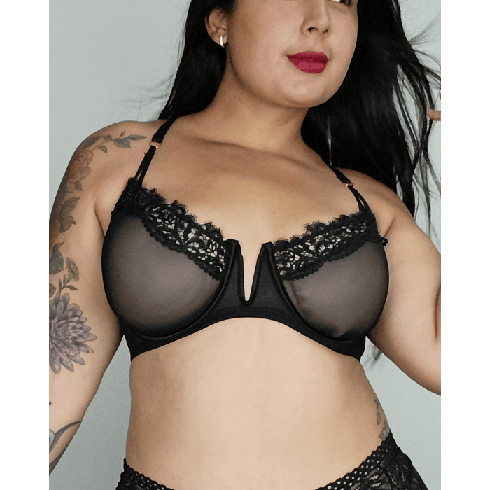 Sosten transparencia en V  2