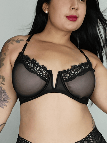 Sosten transparencia en V 