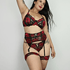 Conjunto red black encaje  2
